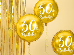 Gold 50th Birthday Foil Balloon