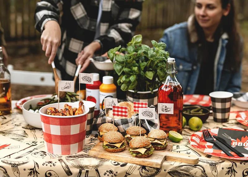 Red & Black Gingham Snack Buckets 2pk