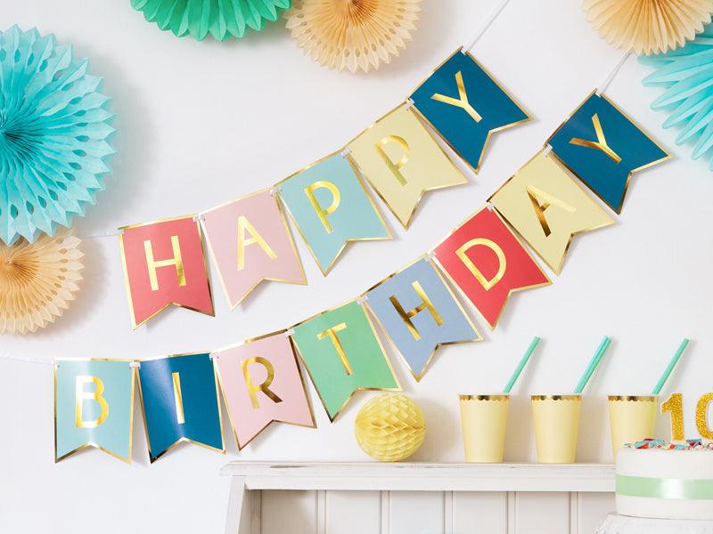 Colourful Happy Birthday Banner