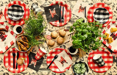 Red & Black Gingham Large Cups 6pk