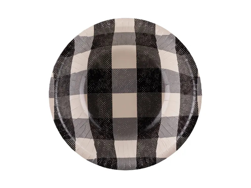 Black Gingham Bowls 6pk