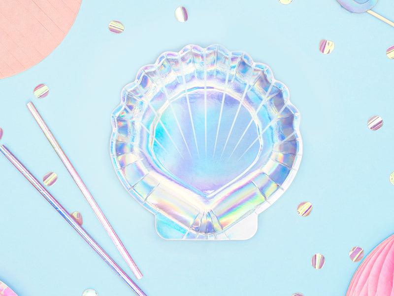 Mermaid Seashell Plates 6pk