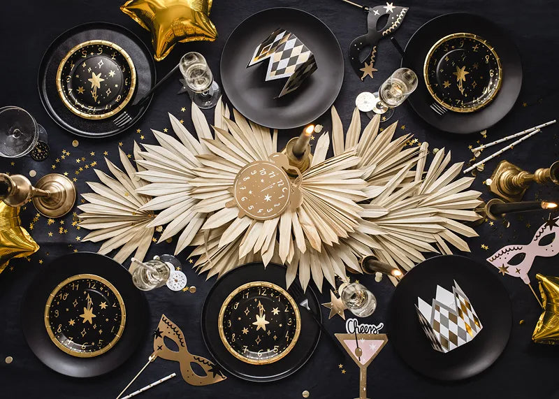New Year's Clock Plates 6pk