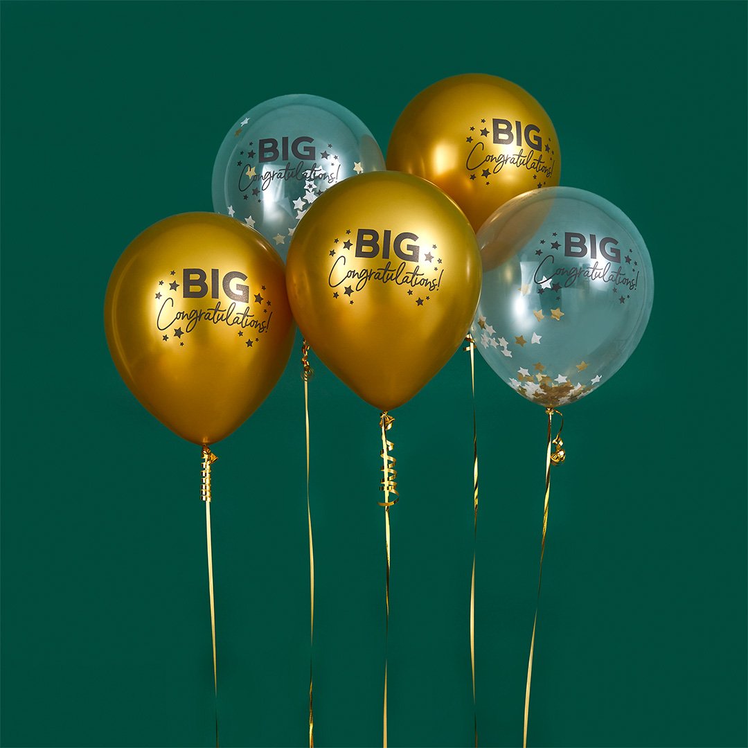 Big Congratulations Balloons 5pk