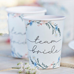 Boho Team Bride Hen Party Cups 8pk