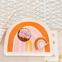 Boho Rainbow Shaped Plates 8pk