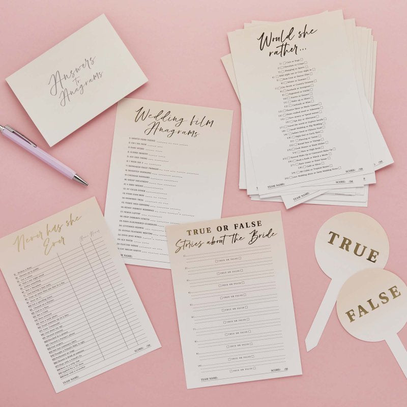 Bride to Be Hen Party Trivia Pack