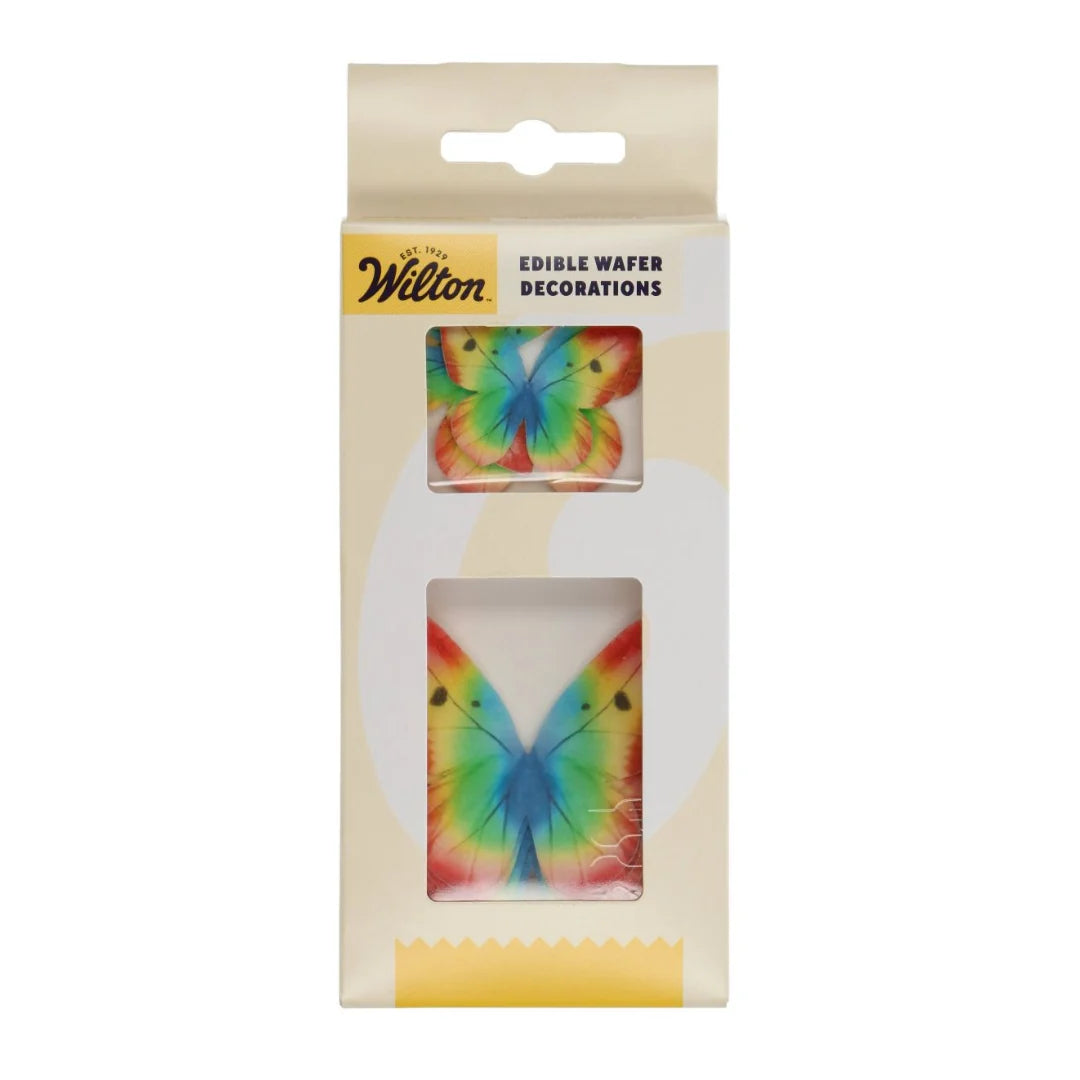 Rainbow Edible Wafer Butterflies 8pk