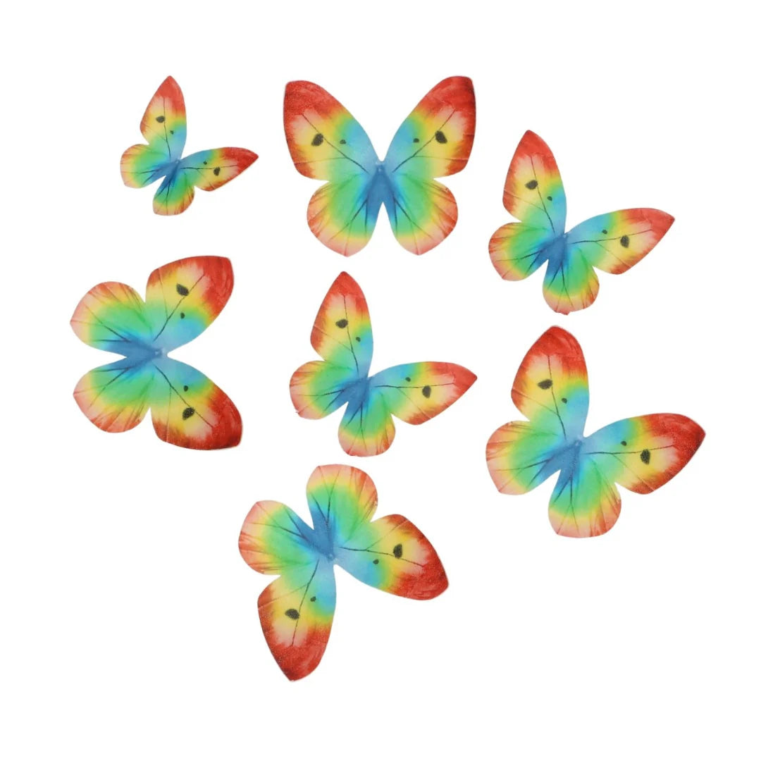 Rainbow Edible Wafer Butterflies 8pk