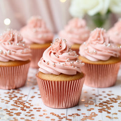 Rose Gold Foil Baking Cups 50pk
