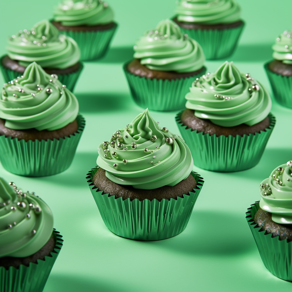 Green Foil Baking Cups 50pk