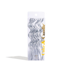Silver Swirly Cake Candles 16pk