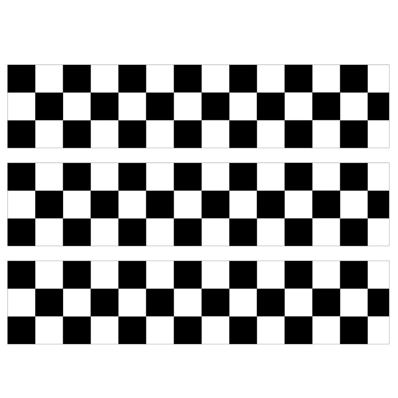 Checkered Edible Icing Image Cake Strips