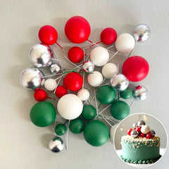 Christmas Cake Ball Toppers 32pk