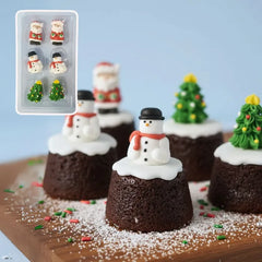 Christmas 3D Figures Sugar Decorations 6pk