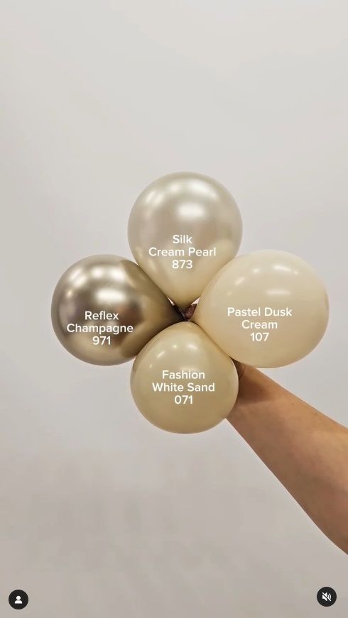 Silk Cream Pearl Balloons