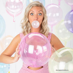 Green Petite Crystal Clearz Balloons