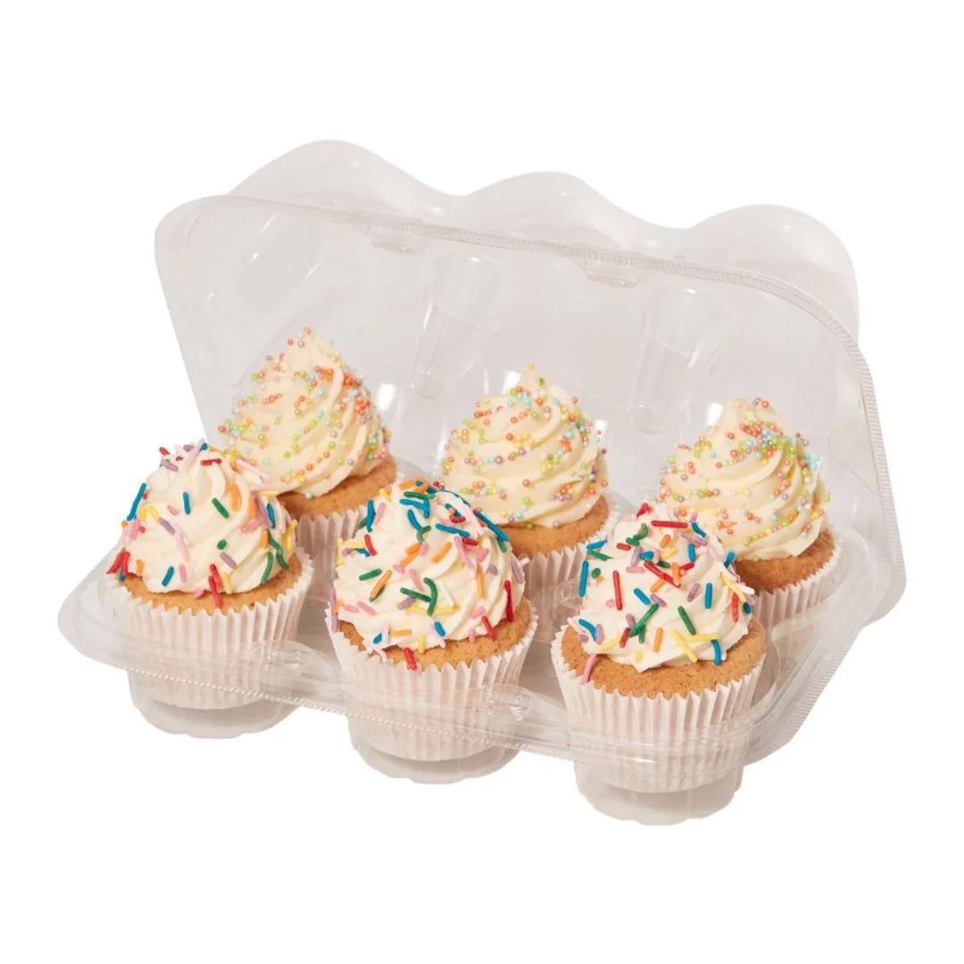 Cupcake Containers for 6 Cupcakes 3pk