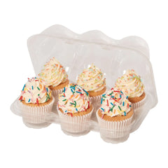 Cupcake Containers for 6 Cupcakes 3pk