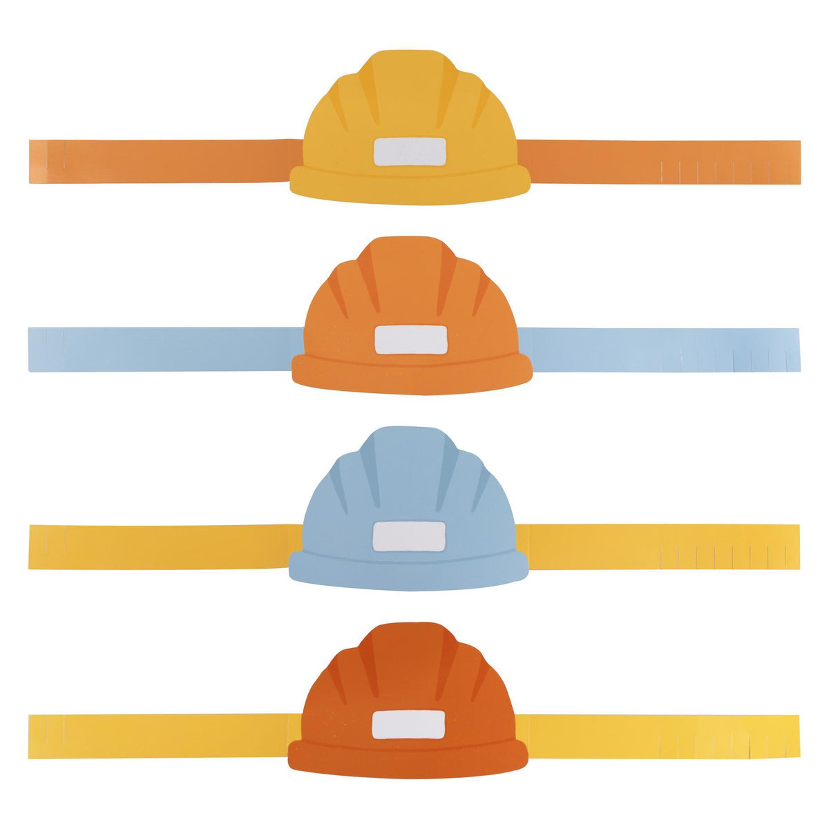 Customisable Construction Party Hats 5pk