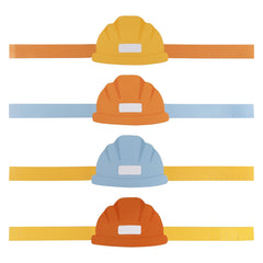 Customisable Construction Party Hats 5pk
