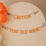 Customisable Age Construction Birthday Bunting