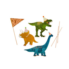 Party Dinosaur Cake Topper Set