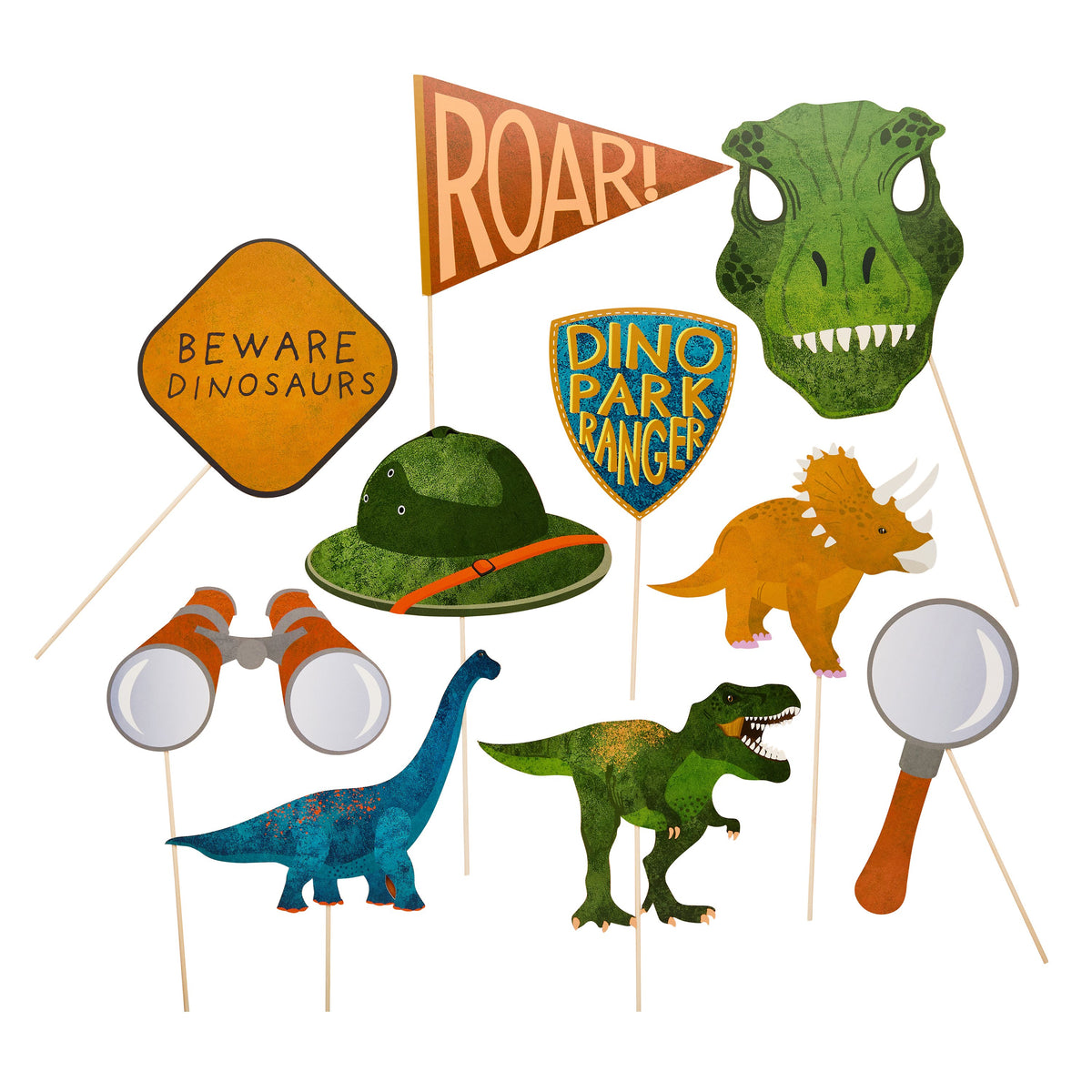 Party Dinosaur Photo Props 10pk