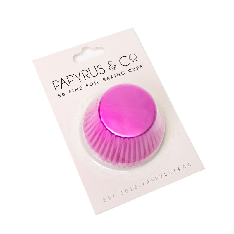 Hot Pink Foil Baking Cups 50pk