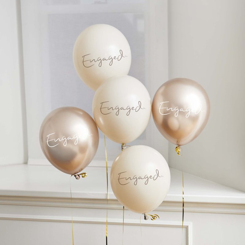 Engaged Balloons 5pk NZ | The Party Room