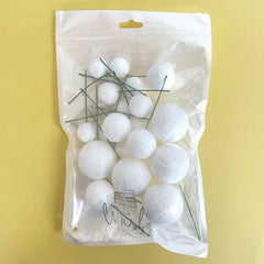Glitter White Cake Ball Toppers 20pk