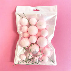 Glitter Baby Pink Cake Ball Toppers 20pk