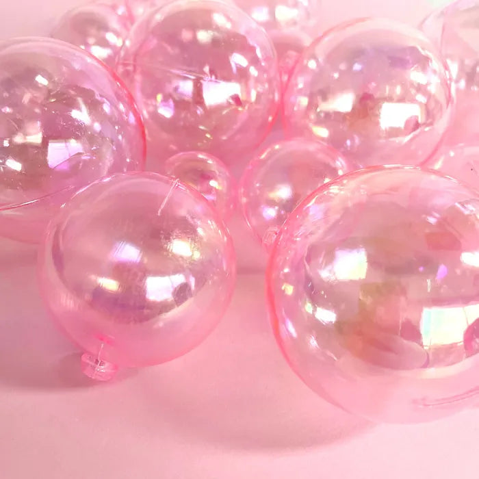 Iridescent Pink Cake Ball Toppers 20pk
