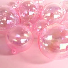 Iridescent Pink Cake Ball Toppers 20pk