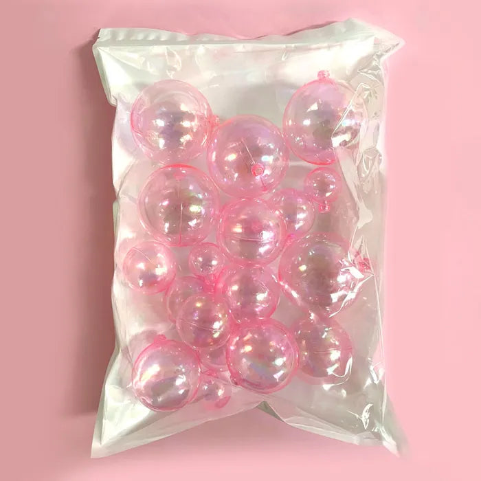 Iridescent Pink Cake Ball Toppers 20pk