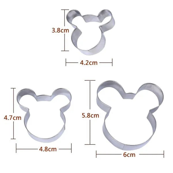Mickey Mouse Cookie Cutters 3pk