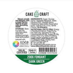 Cake Craft Fondant Dark Green 200g