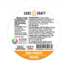 Cake Craft Fondant Orange 200g