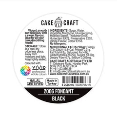 Cake Craft Fondant Black 200g