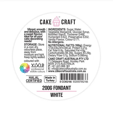 Cake Craft Fondant White 200g