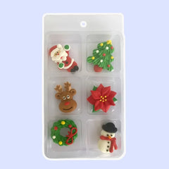 Christmas Sugar Decorations 6pk