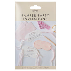 Pamper Party Invitations 5pk