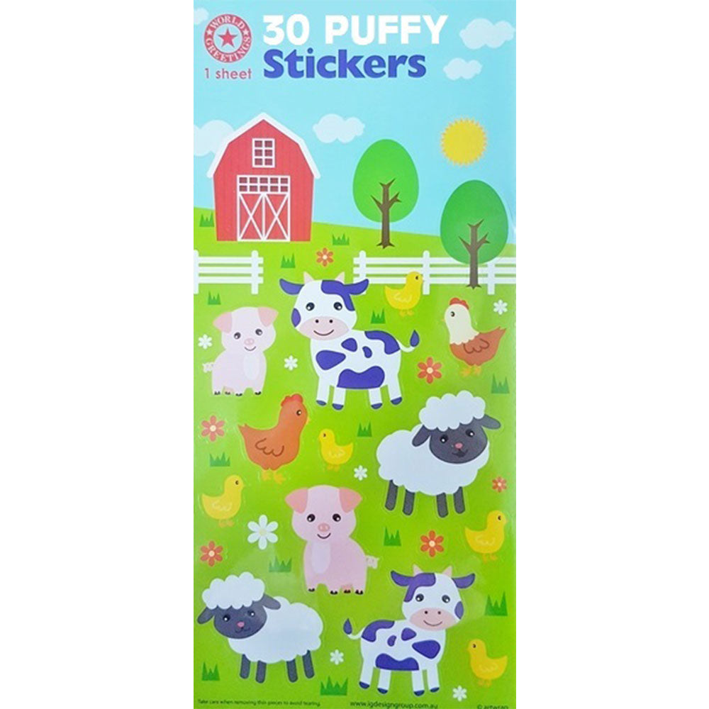 Farm Animal Bubble Stickers