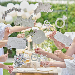 Floral Hen Party Photo Booth Props 10pk