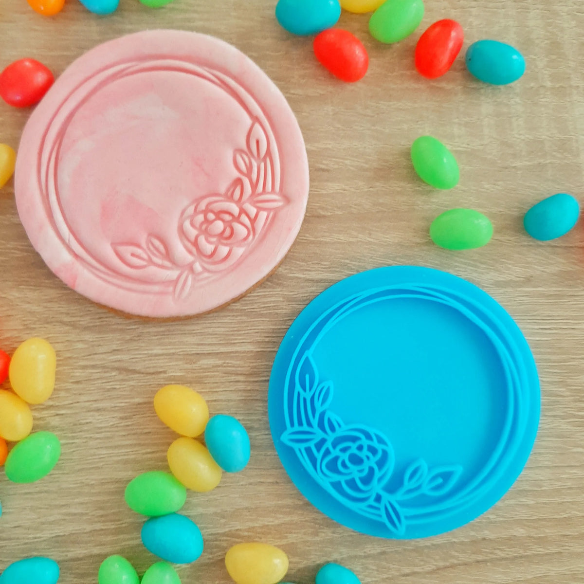 Floral Wreath Fondant Stamp