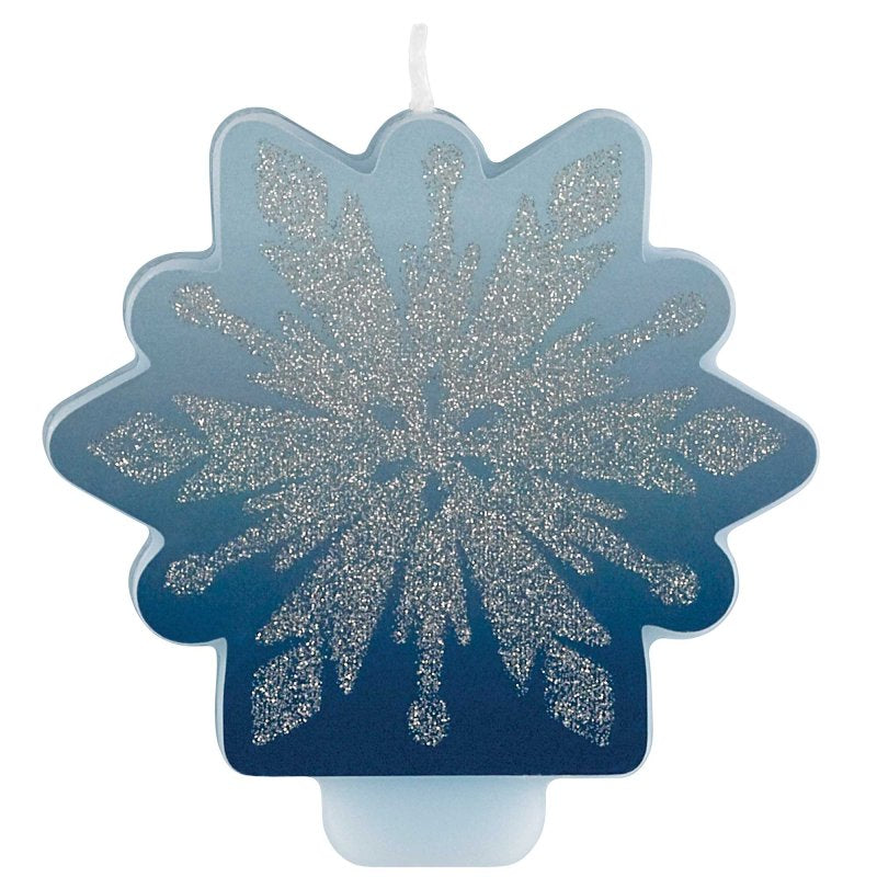 Frozen 2 Snowflake Glitter Candle