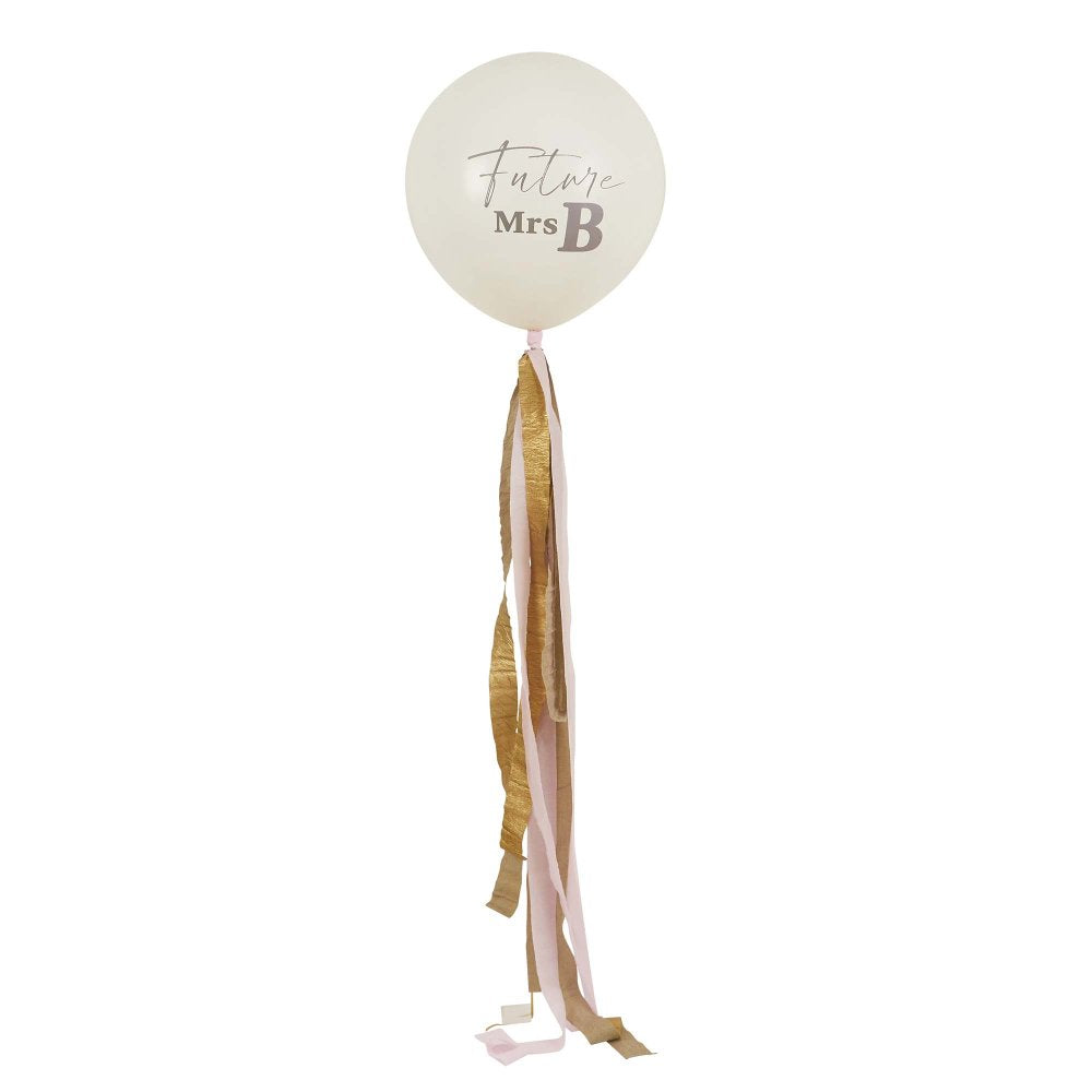 Future Mrs Customisable Jumbo Balloon & Tassel Tail