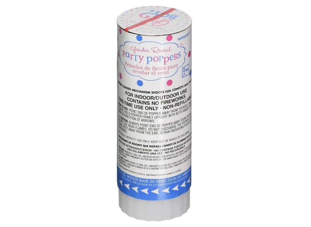 Gender Reveal Confetti Popper - Girl