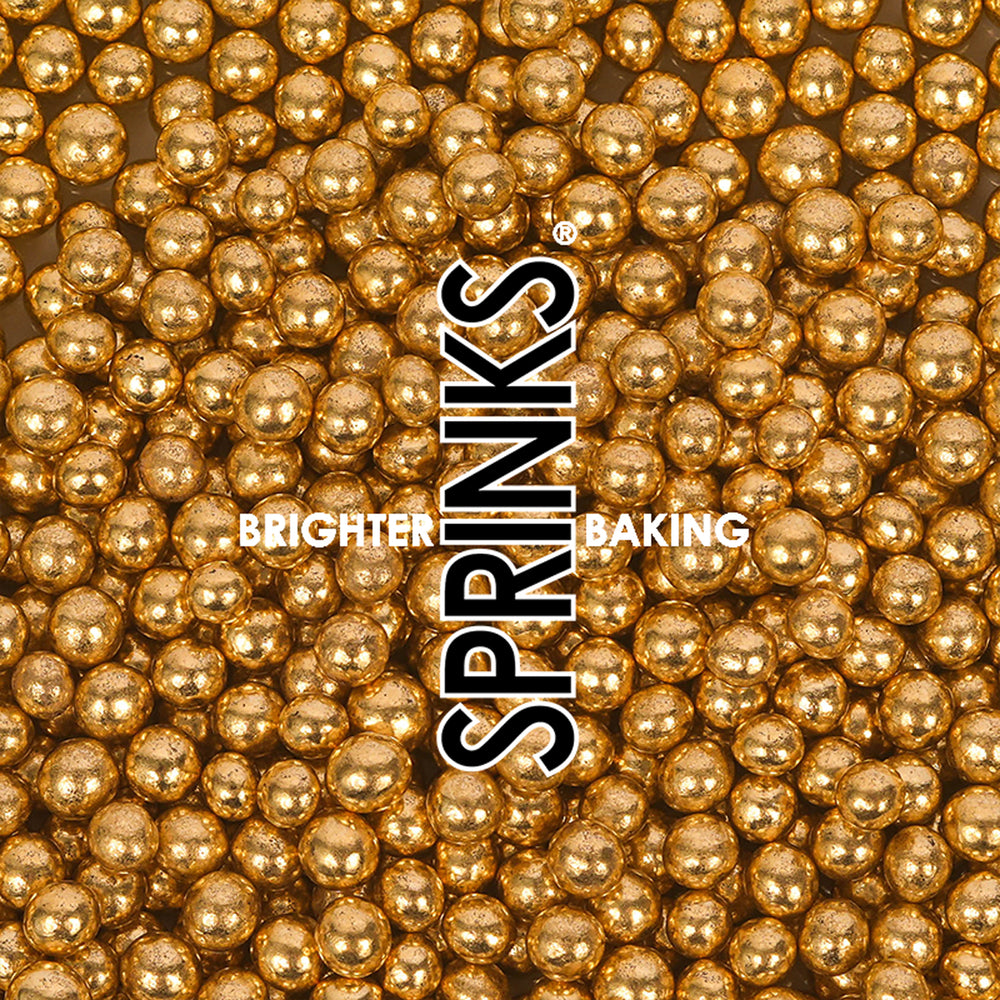 Crunchy Shiny Gold 4mm Sprinkles