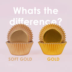 Soft Gold Foil Baking Cups 50pk